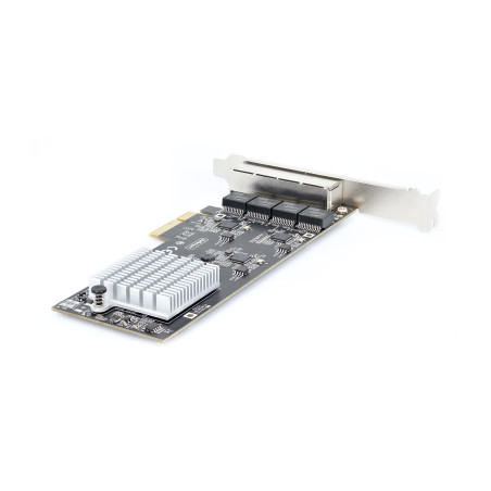 StarTech.com Scheda di rete 2.5 Gigabit a 4 porte - Scheda Ethernet PCIe da 2,5 Gbps NBASE-T, Intel I225-V, Scheda di rete per