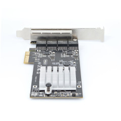 StarTech.com Scheda di rete 2.5 Gigabit a 4 porte - Scheda Ethernet PCIe da 2,5 Gbps NBASE-T, Intel I225-V, Scheda di rete per