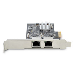 StarTech.com Scheda di rete 2.5 Gigabit a 2 porte - Scheda Ethernet PCIe da 2,5 Gbps NBASE-T, Intel I225-V, Scheda di rete per