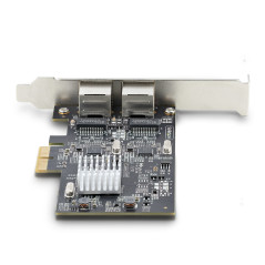 StarTech.com Scheda di rete 2.5 Gigabit a 2 porte - Scheda Ethernet PCIe da 2,5 Gbps NBASE-T, Intel I225-V, Scheda di rete per