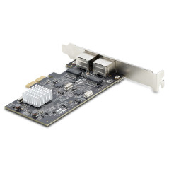 StarTech.com Scheda di rete 2.5 Gigabit a 2 porte - Scheda Ethernet PCIe da 2,5 Gbps NBASE-T, Intel I225-V, Scheda di rete per