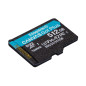 Kingston Technology Scheda microSDXC Canvas Go Plus 170R A2 U3 V30 da 512GB + adattatore