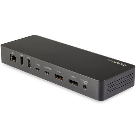 StarTech.com Docking station universale Thunderbolt 3 o USB-C - Doppio monitor DisplayPort a 4K - Power delivery a 60W - Dock