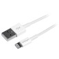 StarTech.com Cavo Connettore Lightning 8-pin Apple a USB di tipo Slim per iPhone / iPod / iPad da 1m - Bianco