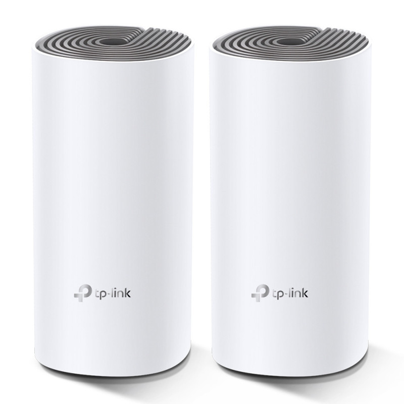 TP-Link Deco E4 (2-pack) Dual-band (2.4 GHz/5 GHz) Wi-Fi 5 (802.11ac) Bianco, Grigio Interno