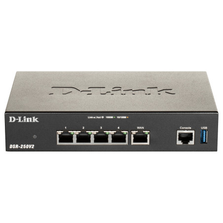 D-Link DSR-250V2 router wireless Gigabit Ethernet Nero