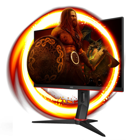 AOC G2 24G2ZU/BK LED display 60,5 cm (23.8") 1920 x 1080 Pixel Full HD Nero, Rosso