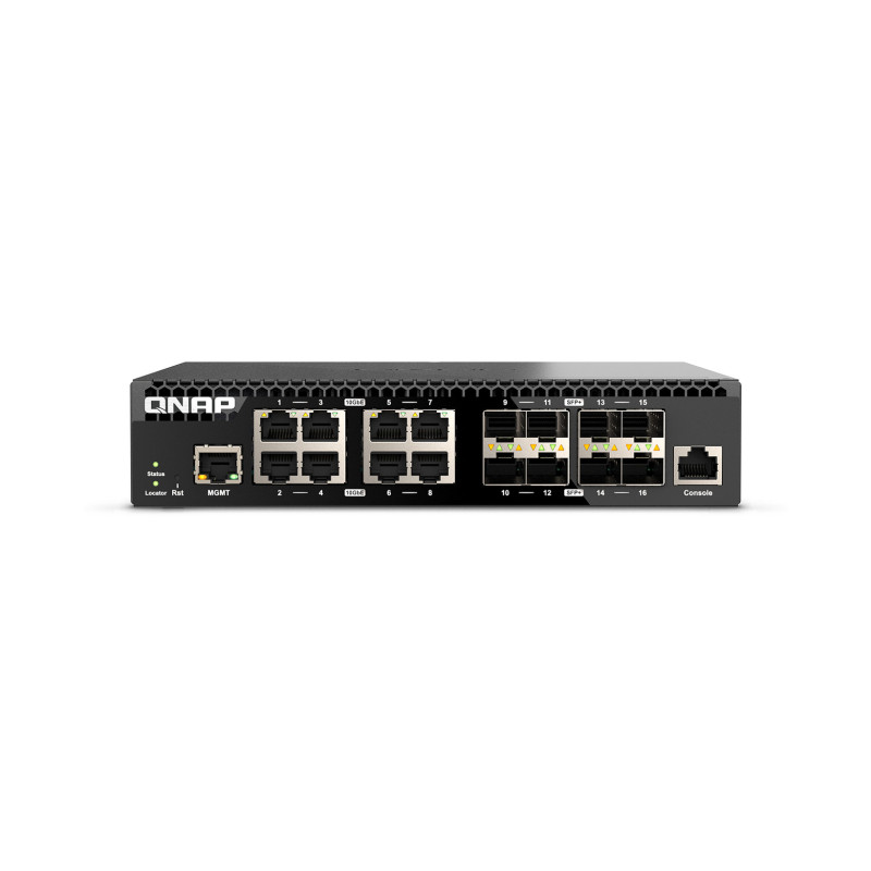 QNAP QSW-M3216R-8S8T switch di rete Gestito L2/L3 10G Ethernet (100/1000/10000) 1U Nero