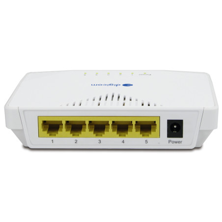 Digicom SWG05-T01 Non gestito Gigabit Ethernet (10/100/1000) Bianco