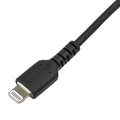 StarTech.com Cavo durevole da USB-C a Lightning da 2m nero - Cavo di alimentazione sincronizzazione in Fibra aramidica robusta