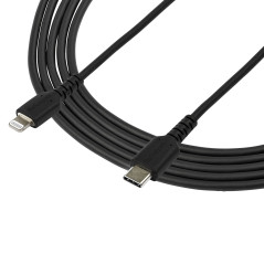 StarTech.com Cavo durevole da USB-C a Lightning da 2m nero - Cavo di alimentazione sincronizzazione in Fibra aramidica robusta