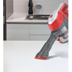 Hoover HF122RH 011 Aspirapolvere a bastone Batteria Secco Tessuto Senza sacchetto 0,9 L 170 W Rosso, Argento