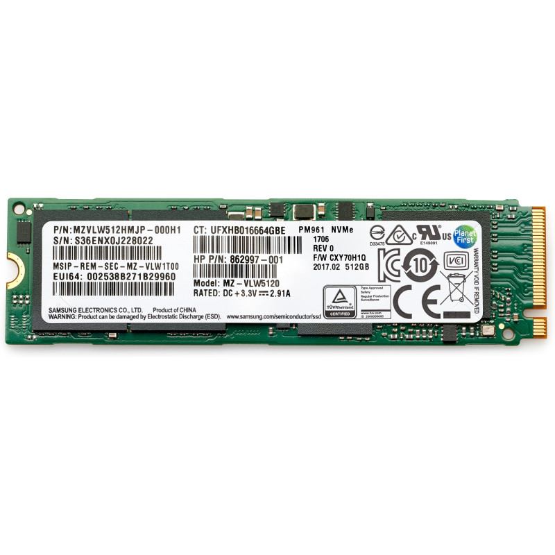 HP 512GB PCIe 4x4 NVMe TLC SSD M.2 PCI Express 4.0