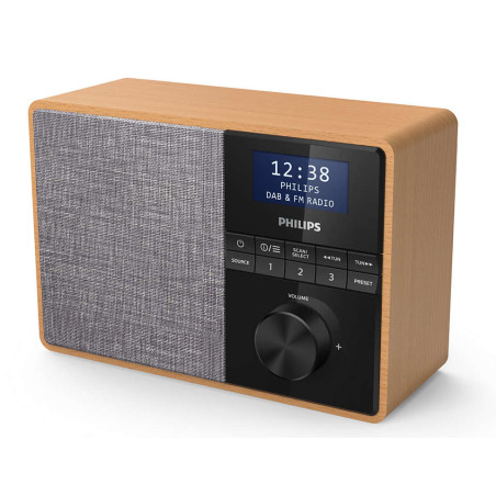 Philips TAR5505/10 radio Portatile Digitale Nero, Grigio, Legno