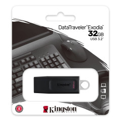 Kingston Technology DataTraveler Exodia unità flash USB 32 GB USB tipo A 3.2 Gen 1 (3.1 Gen 1) Nero