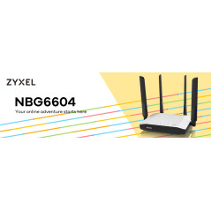 Zyxel NBG6604 router wireless Fast Ethernet Dual-band (2.4 GHz 5 GHz) Nero, Bianco