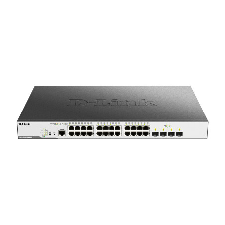 D-Link DGS-3000-28XMP switch di rete Gestito L2 Gigabit Ethernet (10 100 1000) Supporto Power over Ethernet (PoE) 1U Nero