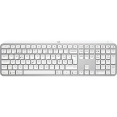 Logitech MX Keys S tastiera Universale RF senza fili + Bluetooth QWERTZ Svizzere Alluminio, Bianco