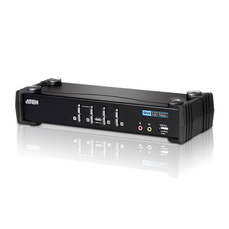 ATEN Switch KVMP™ USB DVI/audio a 4 porte