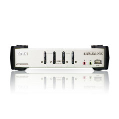 ATEN Switch KVMP™ VGA audio PS 2-USB a 4 porte con OSD