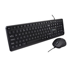 V7 CKU350UK Combo tastiera e mouse USB - Layout del Regno Unito