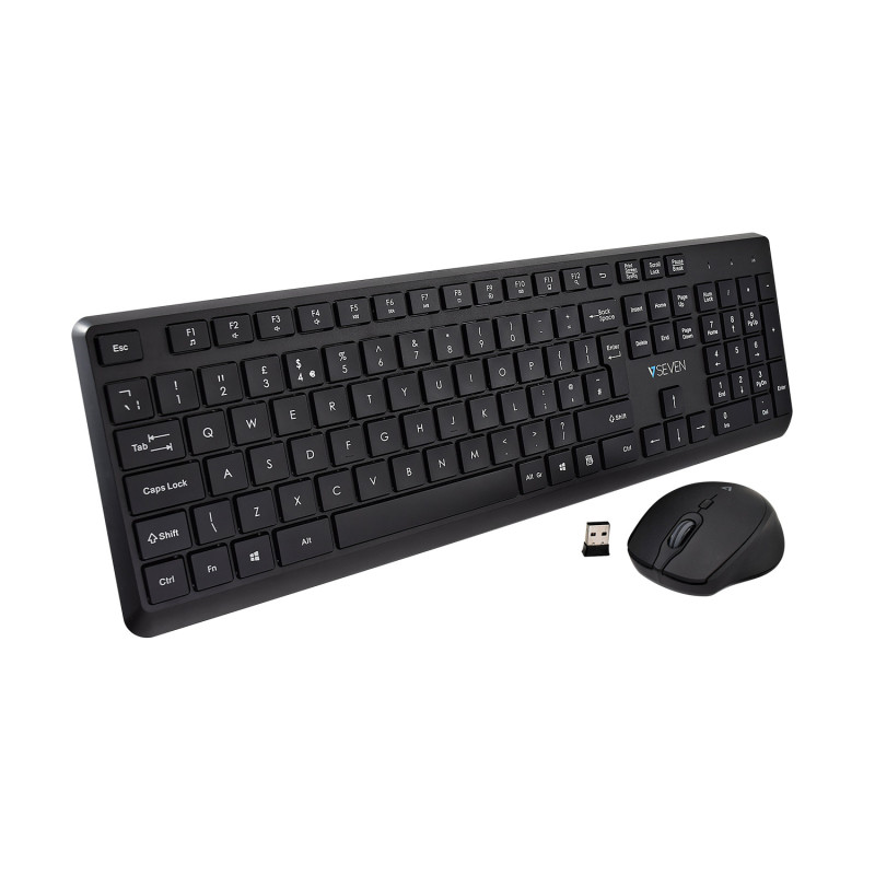 V7 CKW350UK Combo Tastiera e mouse wireless - Layout del Regno Unito