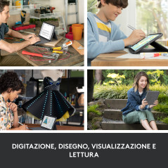 Logitech Rugged Folio QWERTY Italiano Smart Connector Grafite