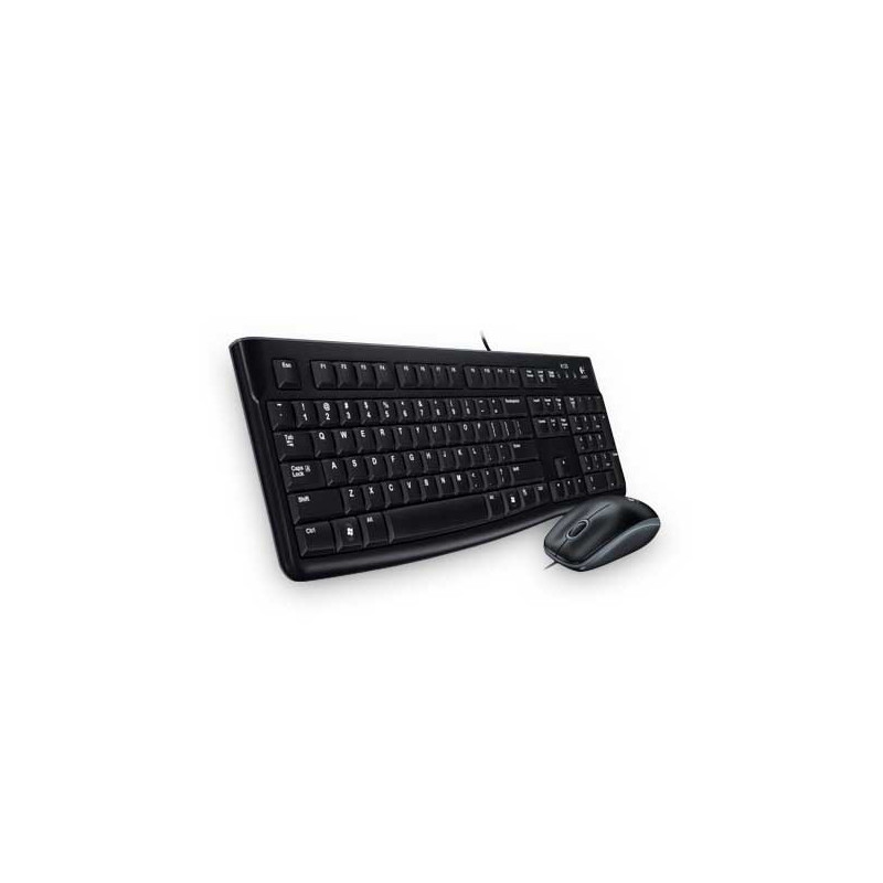 Logitech Desktop MK120 tastiera Mouse incluso USB QWERTY Nordic Nero