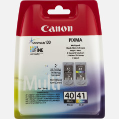 Canon PG-40   CL-41 cartuccia d'inchiostro 2 pz Originale Ciano per foto, Magenta per foto, Nero, Giallo foto