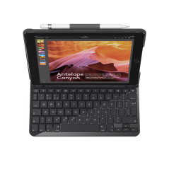 Logitech SLIM FOLIO with Integrated Bluetooth Keyboard for iPad (5th and 6th generation) QWERTY Italiano Carbonio, Nero