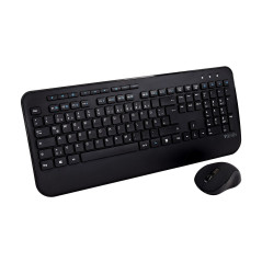 V7 Tastiera full-size poggiapolsi QWERTY tedesco CKW300DE, nero