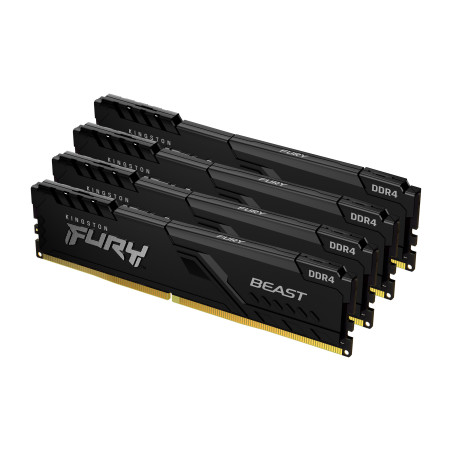 Kingston Technology FURY 16GB 2666MT s DDR4 CL16 DIMM (Kit da 4) Beast Black