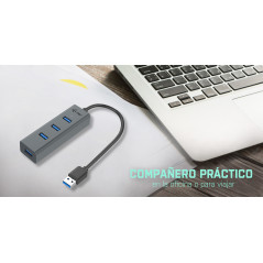 i-tec Metal U3HUBMETAL403 hub di interfaccia USB 3.2 Gen 1 (3.1 Gen 1) Type-A 5000 Mbit s Grigio