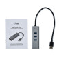 i-tec Metal U3METALG3HUB hub di interfaccia USB 3.2 Gen 1 (3.1 Gen 1) Type-A 5000 Mbit/s Grigio