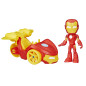 Marvel Spidey e I Suoi Fantastici Amici, set Iron Racer, action figure, veicolo e accessorio