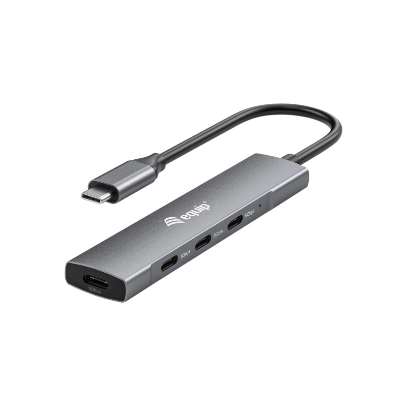 Equip 128963 hub di interfaccia USB 3.2 Gen 1 (3.1 Gen 1) Type-C 5000 Mbit/s Nero, Argento