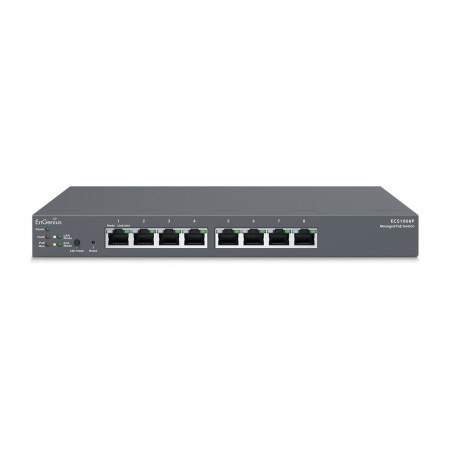 EnGenius ECS1008P switch di rete Gestito L2 Gigabit Ethernet (10 100 1000) Supporto Power over Ethernet (PoE) Nero