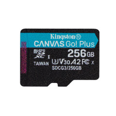 Kingston Technology Scheda microSDXC Canvas Go Plus 170R A2 U3 V30 da 256GB confezione singola senza adattatore