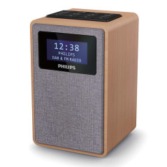 Philips TAR5005/10 radio Orologio Digitale Grigio, Legno