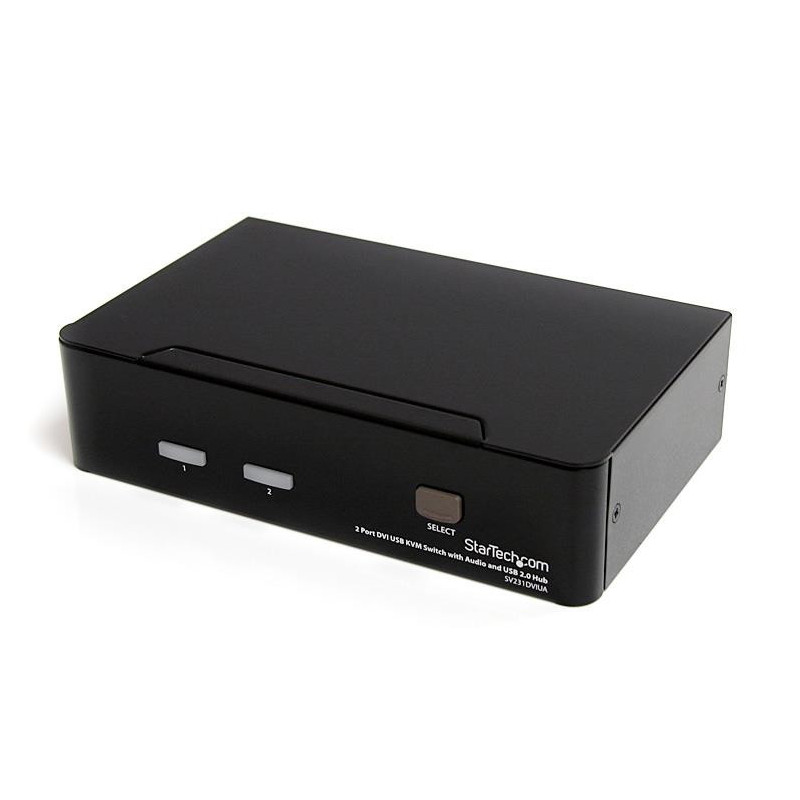 StarTech.com Switch KVM DVI USB 2 porte, con audio e hub USB 2.0