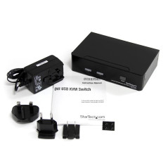 StarTech.com Switch KVM DVI USB 2 porte, con audio e hub USB 2.0