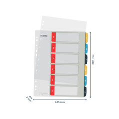 Leitz 12460000 intercalare Indice a linguetta numerico Polipropilene (PP)