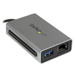 StarTech.com Adattatore di rete Thunderbolt a Gigabit Ethernet - Convertitore esterno da TB a RJ45 con porta USB 3.0 integrata