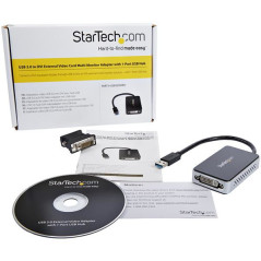 StarTech.com Adattatore scheda video esterna per più monitor USB 3.0 a DVI con hub USB a 1 porta – 1920x1200