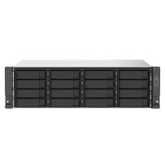 QNAP TS-1673AU-RP-16G server NAS e di archiviazione Armadio (3U) Ryzen Embedded V1500B 16 GB DDR4 0 TB QNAP QTS Nero, Grigio