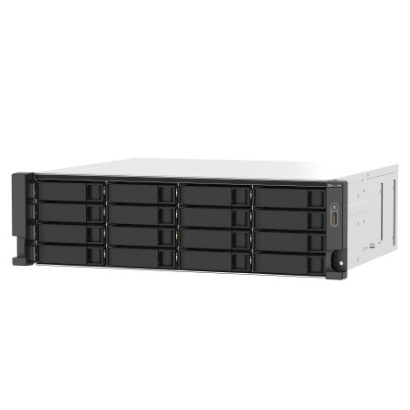 QNAP TS-1673AU-RP-16G server NAS e di archiviazione Armadio (3U) Ryzen Embedded V1500B 16 GB DDR4 0 TB QNAP QTS Nero, Grigio