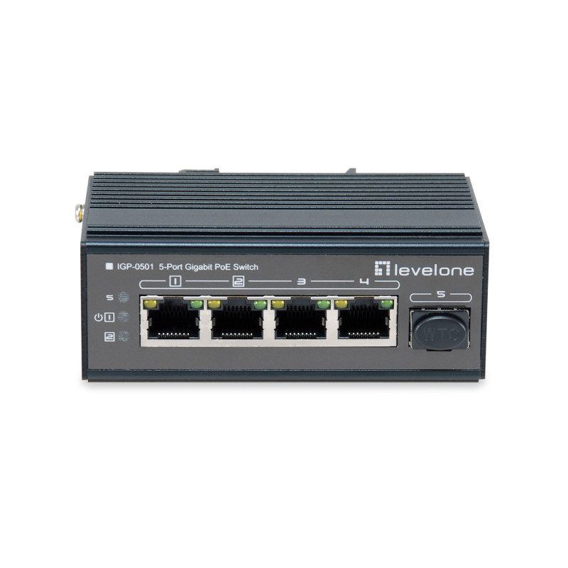 LevelOne IGP-0501 switch di rete Gigabit Ethernet (10/100/1000) Supporto Power over Ethernet (PoE) Nero