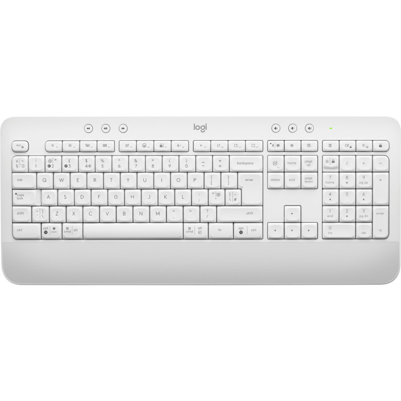 Logitech Signature K650 tastiera Ufficio Bluetooth QWERTY Inglese britannico Bianco