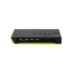 LevelOne KVM-0422 switch per keyboard-video-mouse (kvm) Nero, Verde