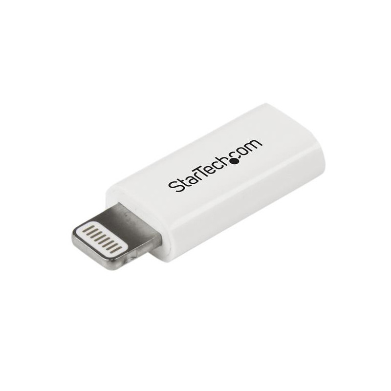 StarTech.com Adattatore connettore Micro USB a Apple Lightning a 8 pin per iPhone / iPad / iPod - Bianco